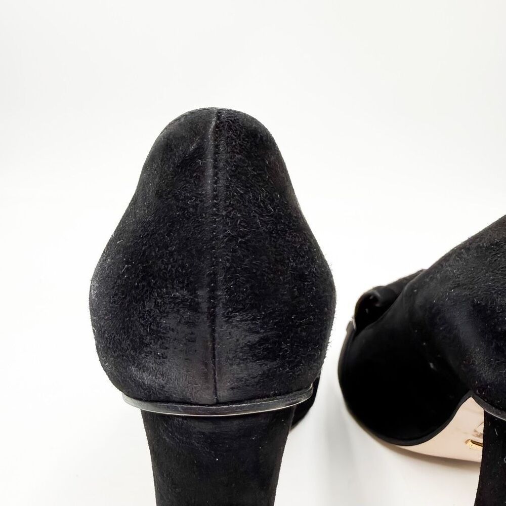 Gucci GG Marmont Fringe Black Loafer Block Heel Pumps EU 37 US 7 - Picture 7 of 16